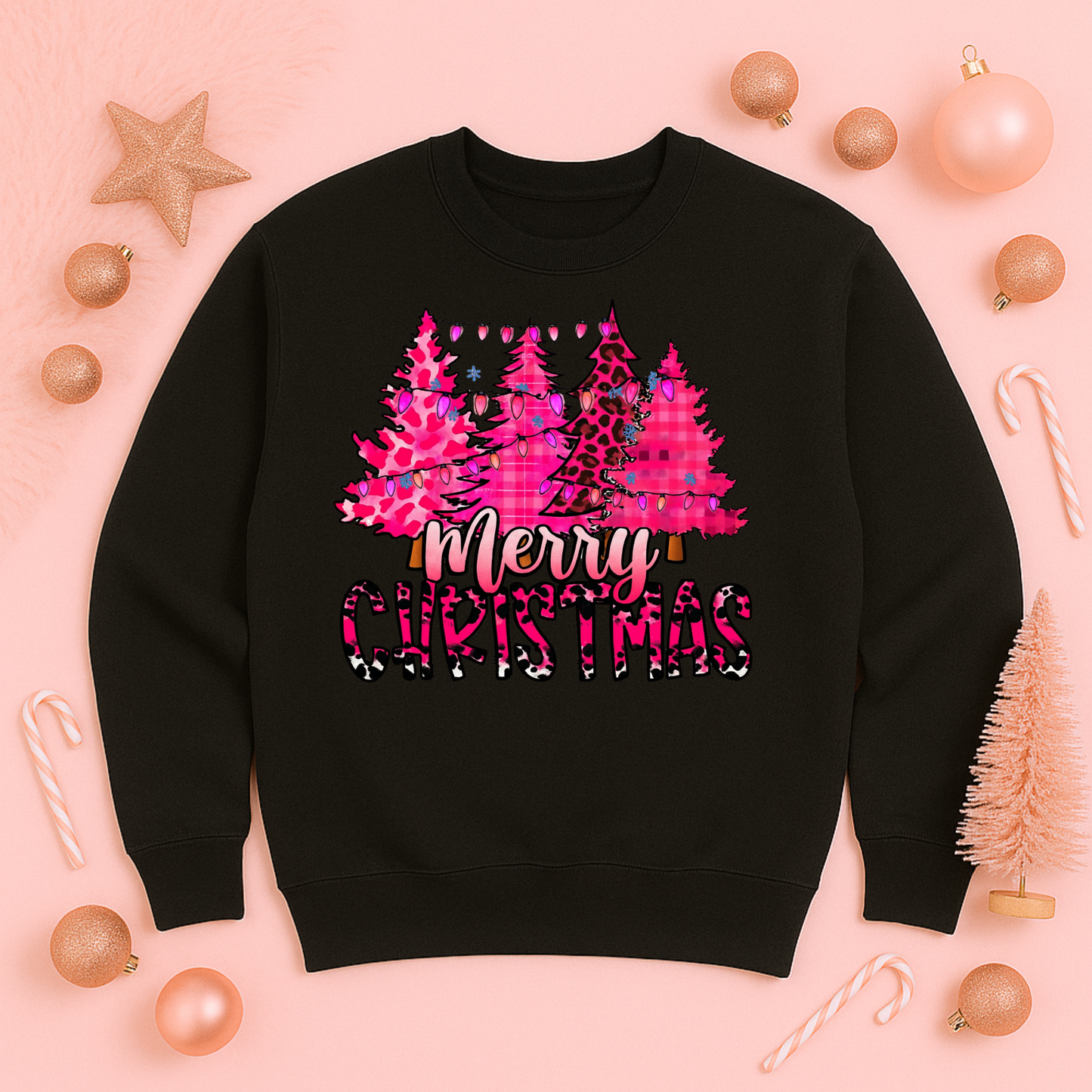 Pink Merry Christmas Sweatshirt
