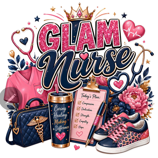 Glam Nurse Graphic T-shirt