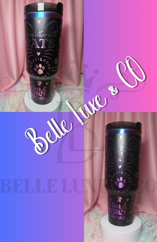 Cat Mom Life Tumbler