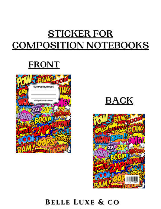 Composition Notebook 5 (Bang Boom)