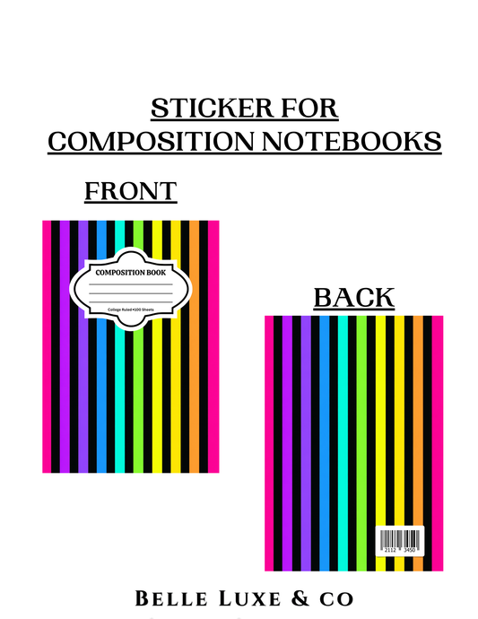 Composition Notebook 4 (Rainbow)