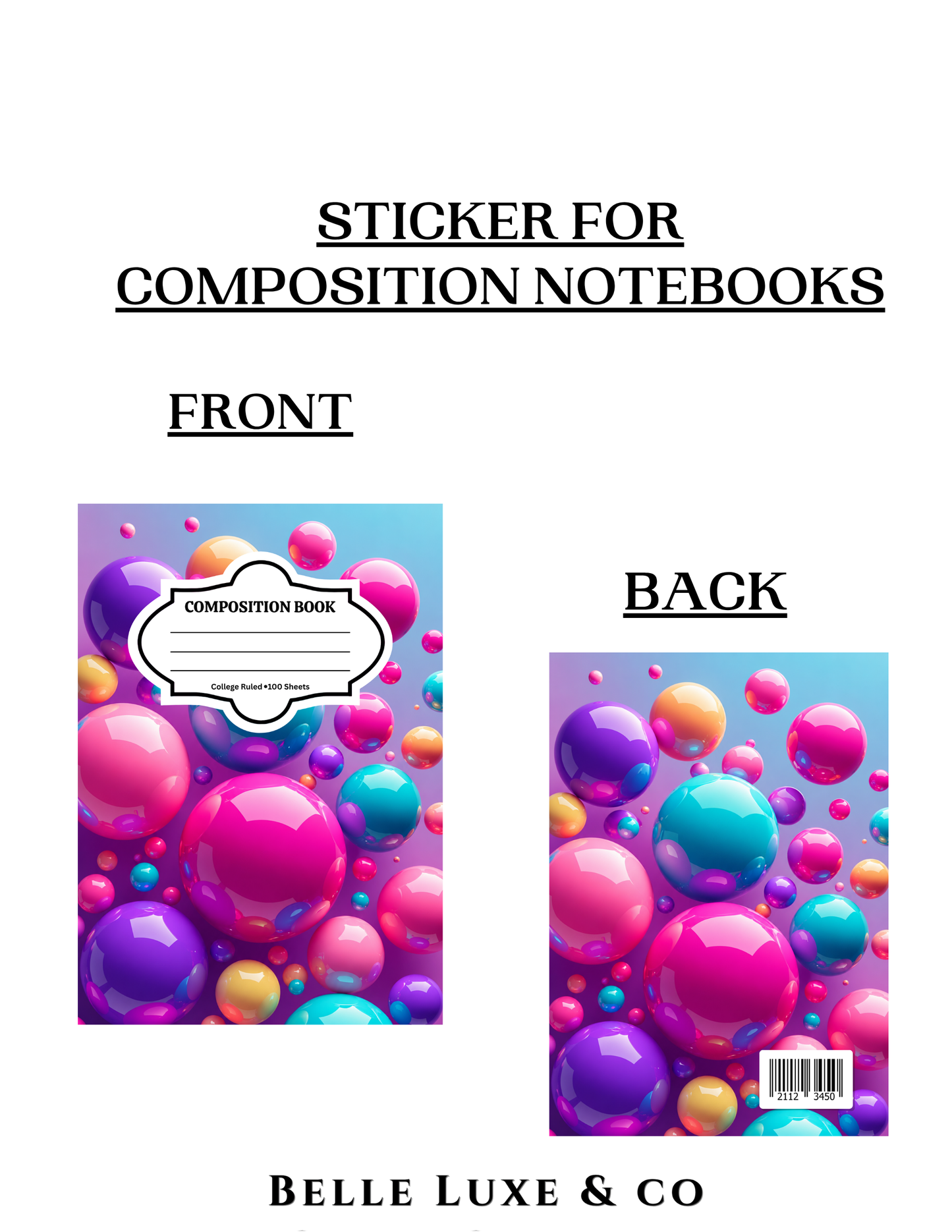 Composition Notebook 2 (Bubble Gum)