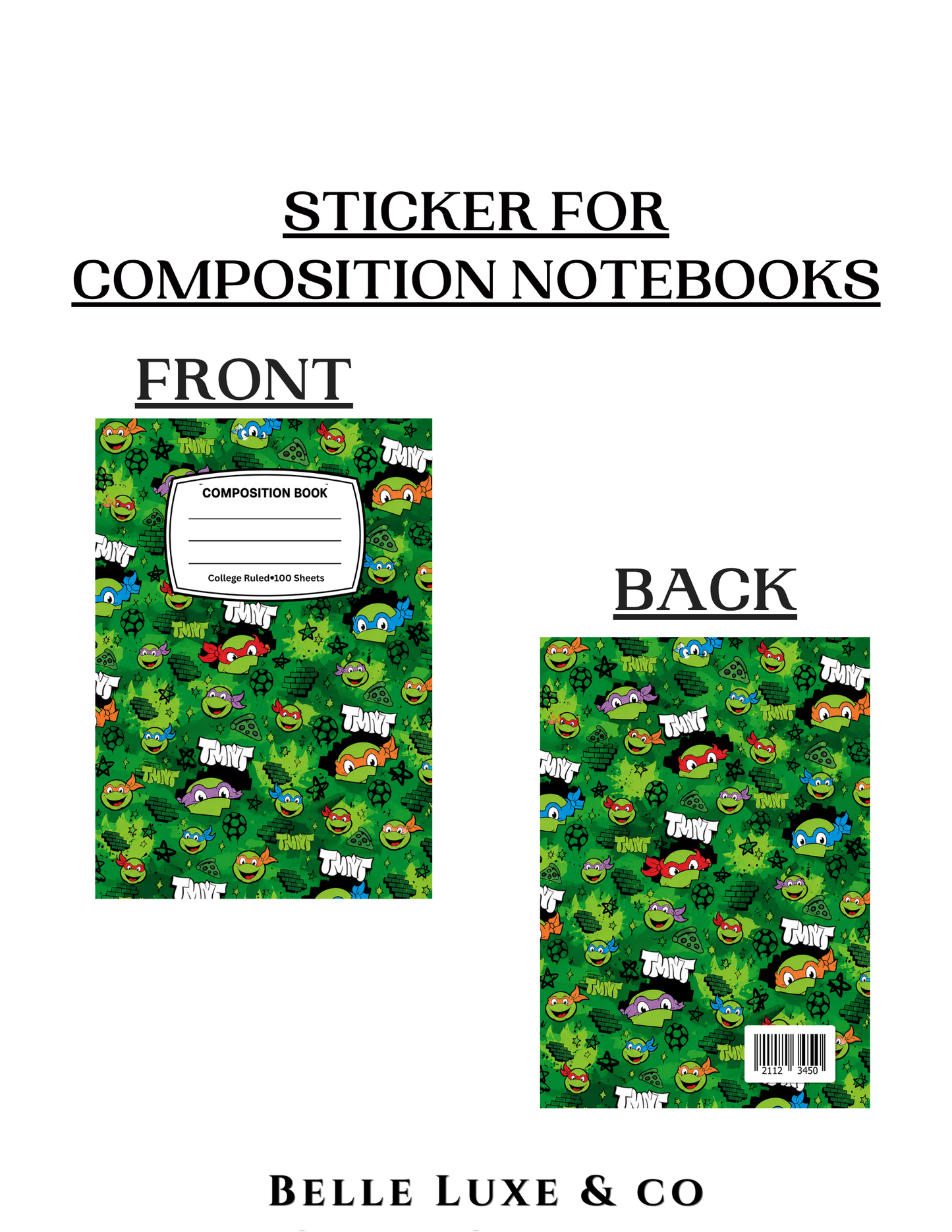 Composition Notebook 6 (Turtles)