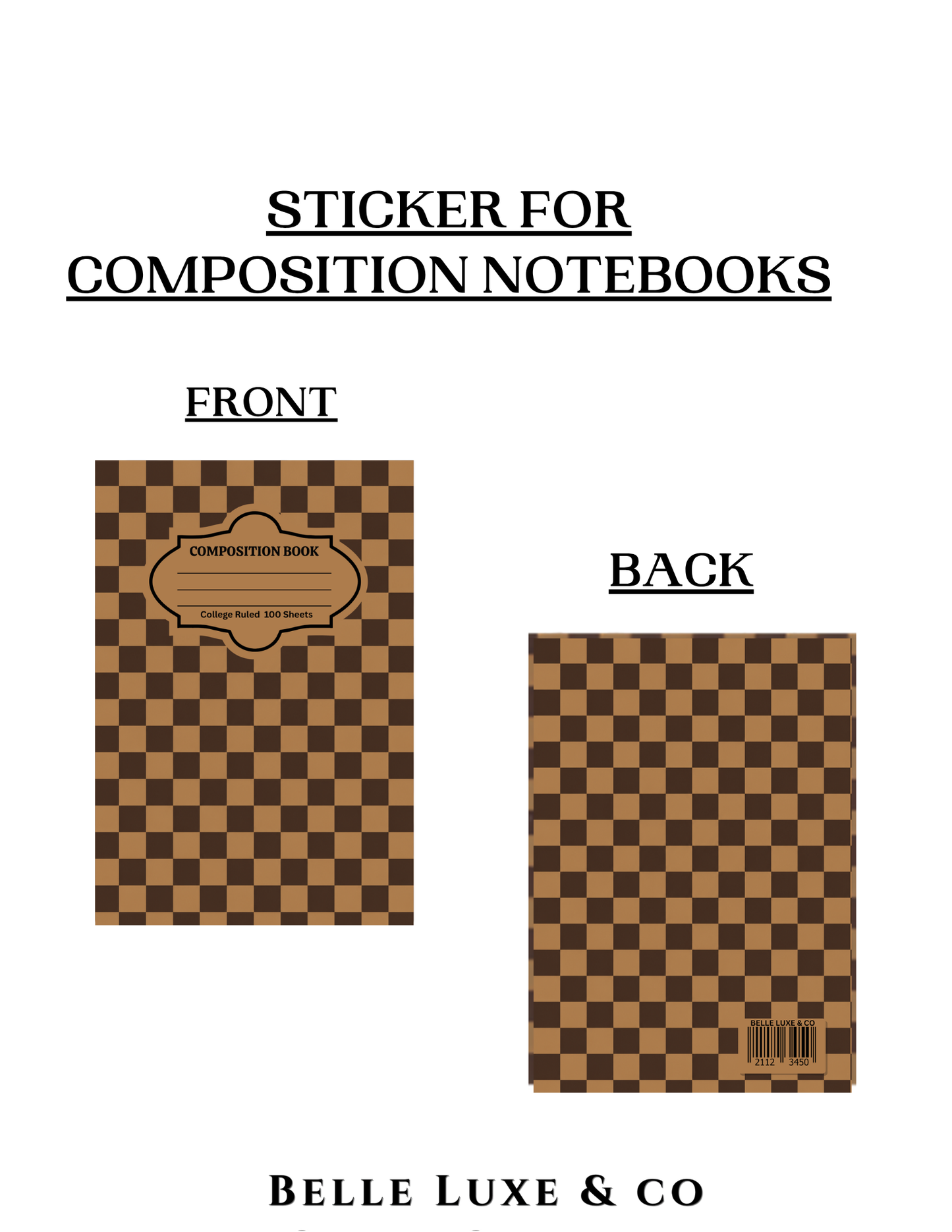 Composition Notebook 3 (LV Brown)