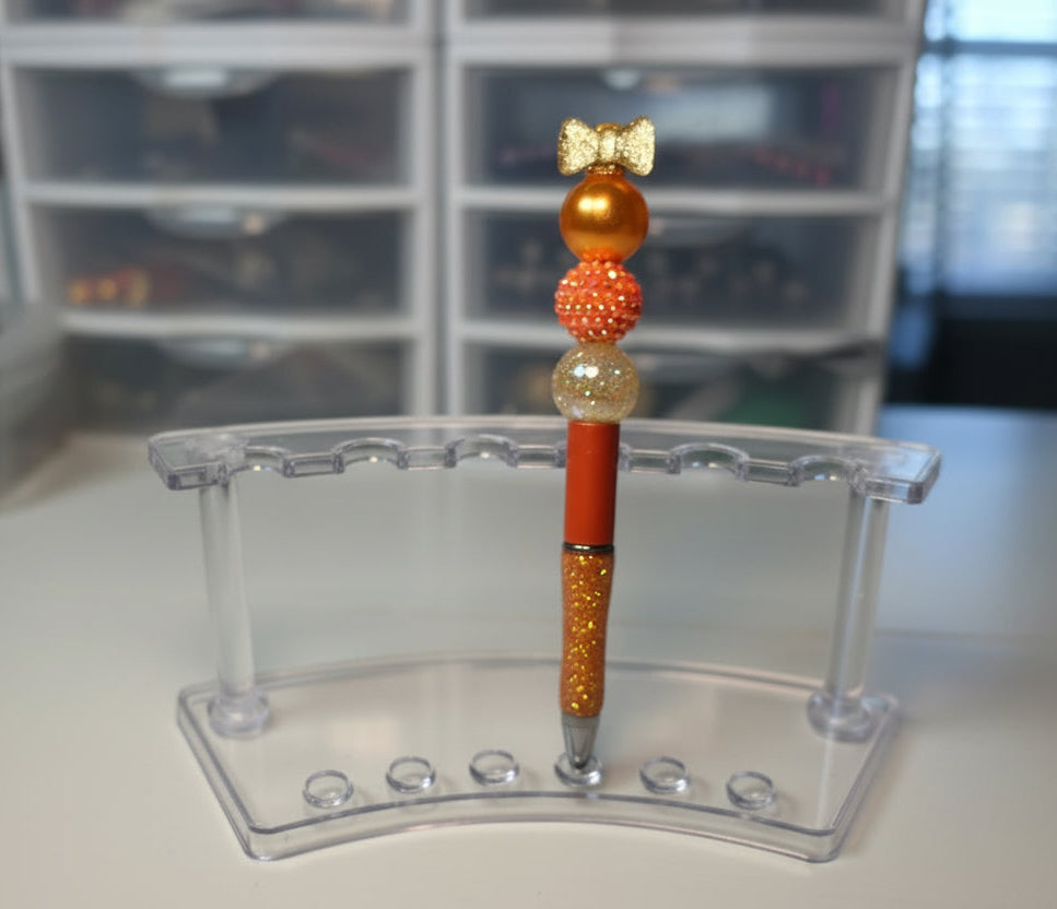 Orange Beaded Pen
