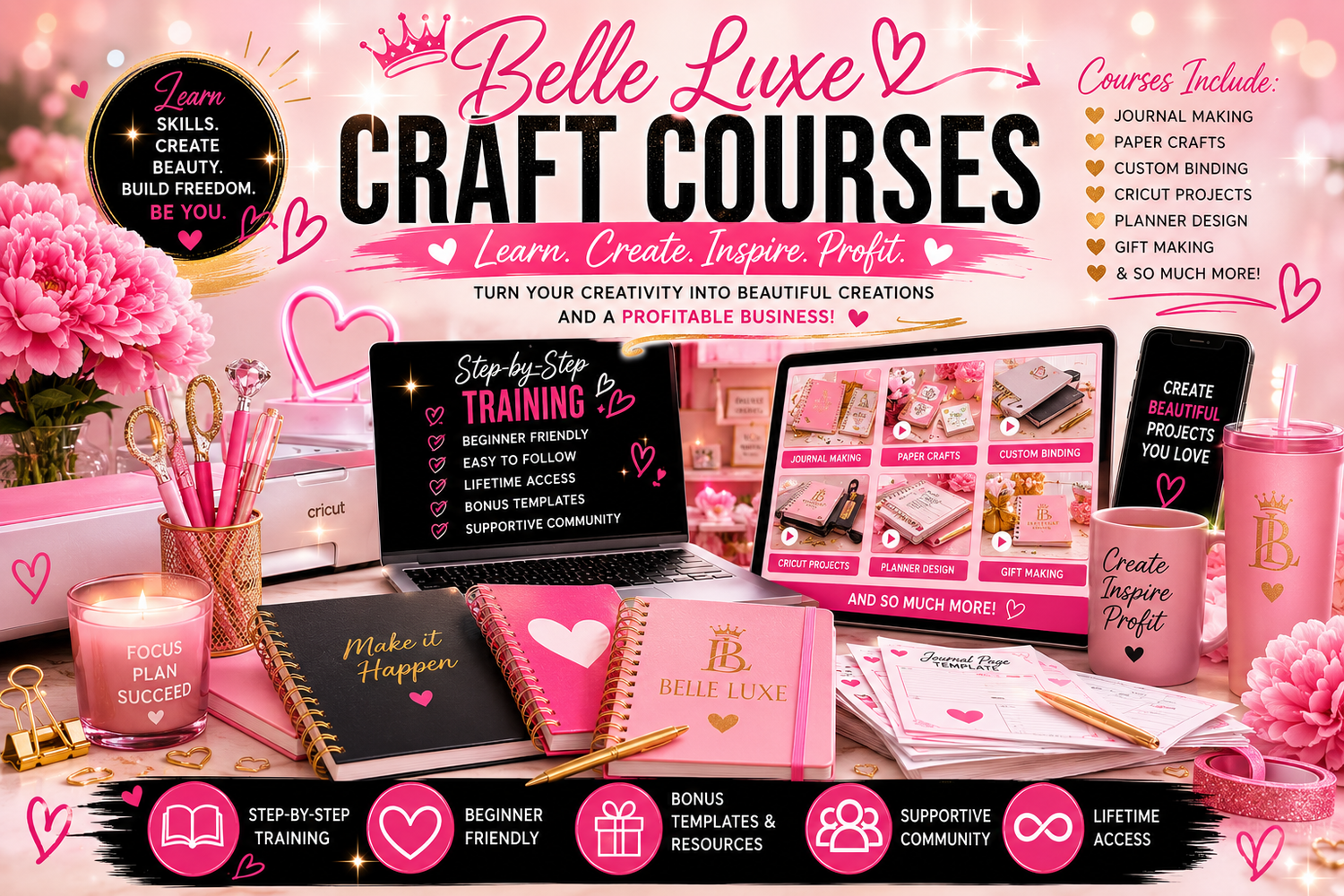 Belle Luxe Craft Courses.