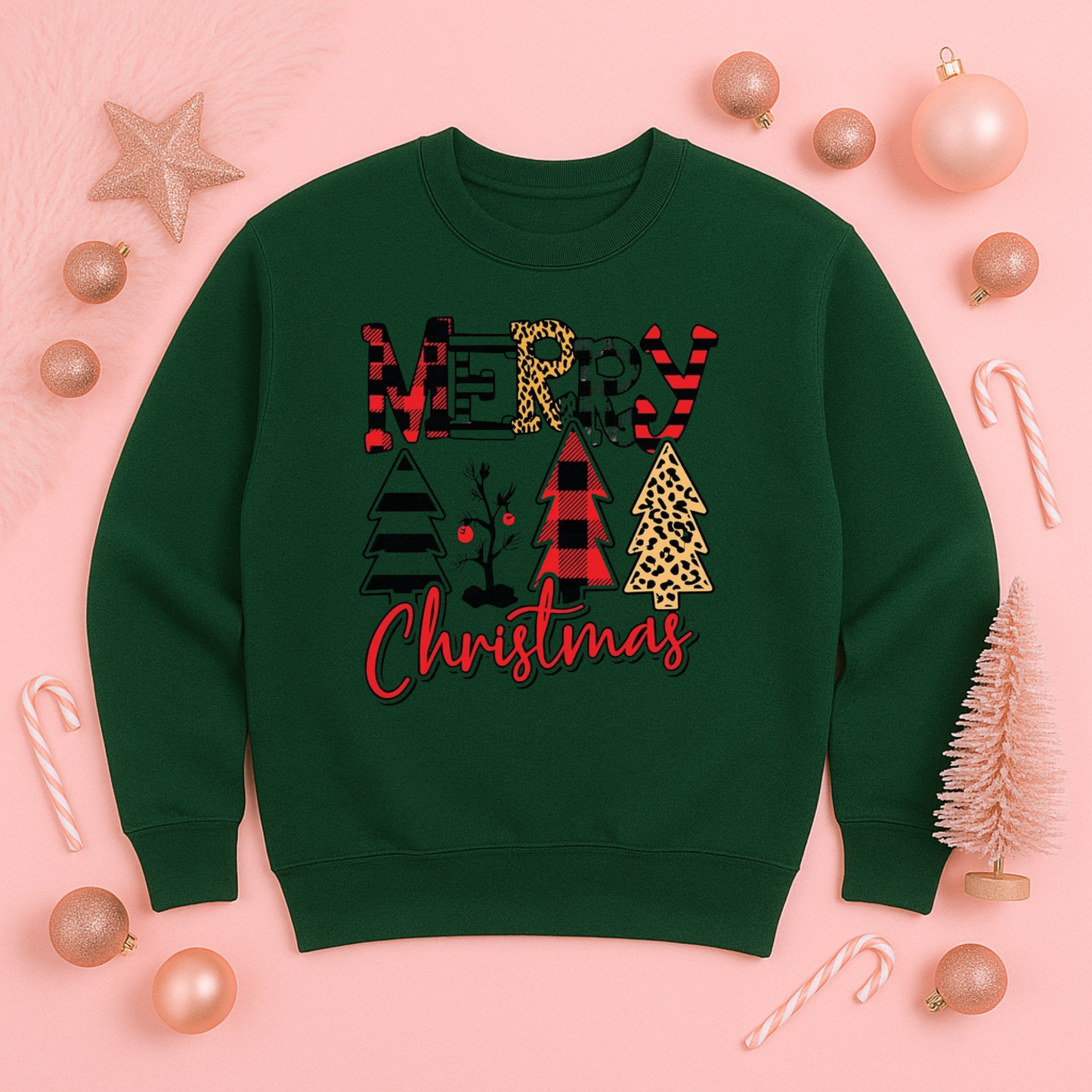Merry Christmas Print Sweatshirt