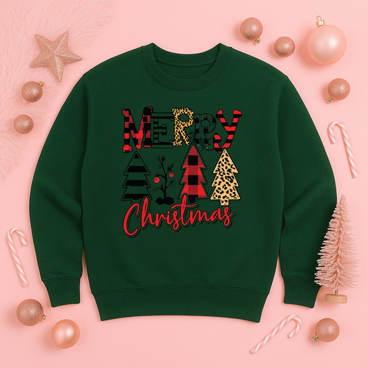 Merry Christmas Print Sweatshirt