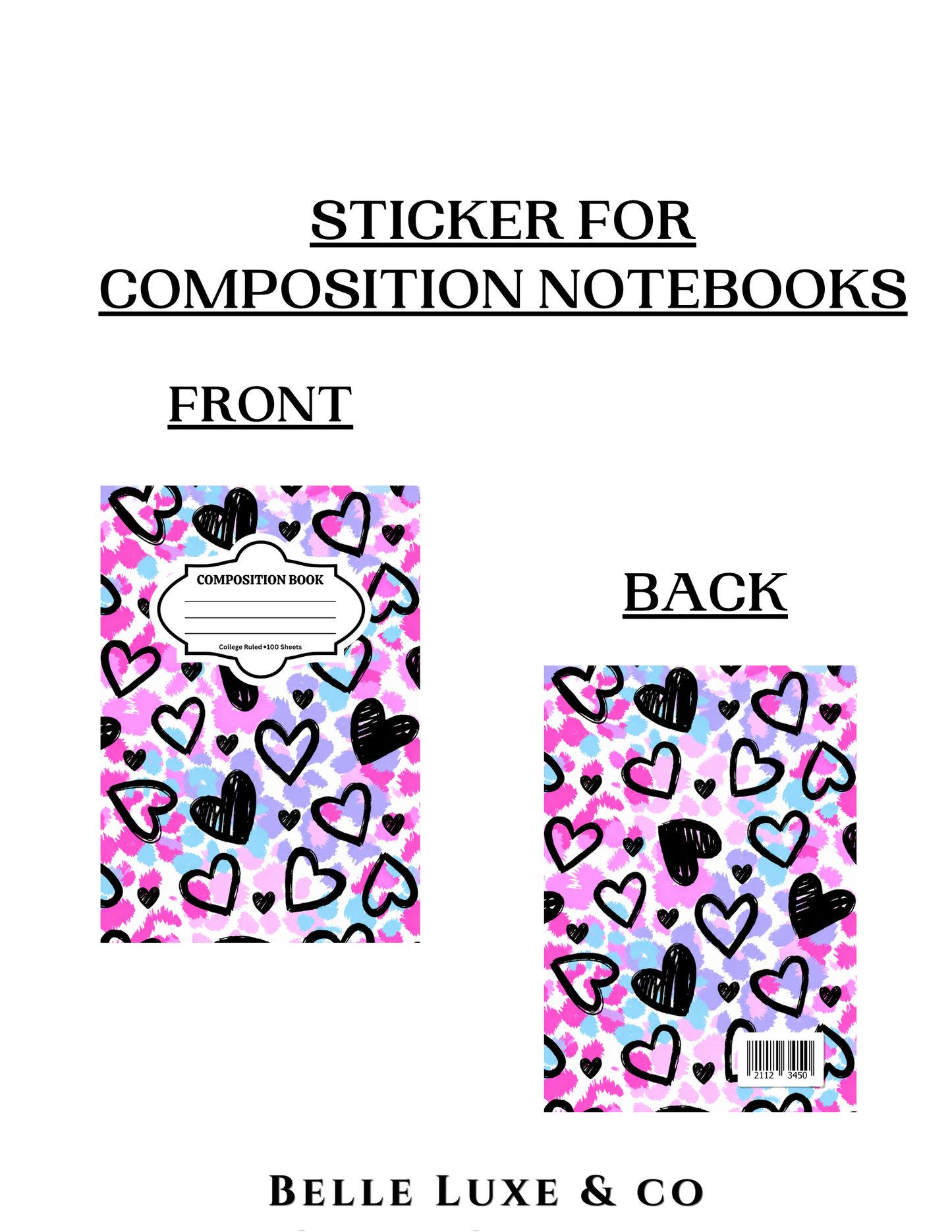 Composition Notebook 26 (Sketch Hearts)