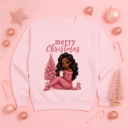 Merry Christmas Baby Sweatshirt Pink Edition