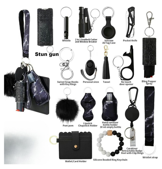 18 pcs Safety Keychain