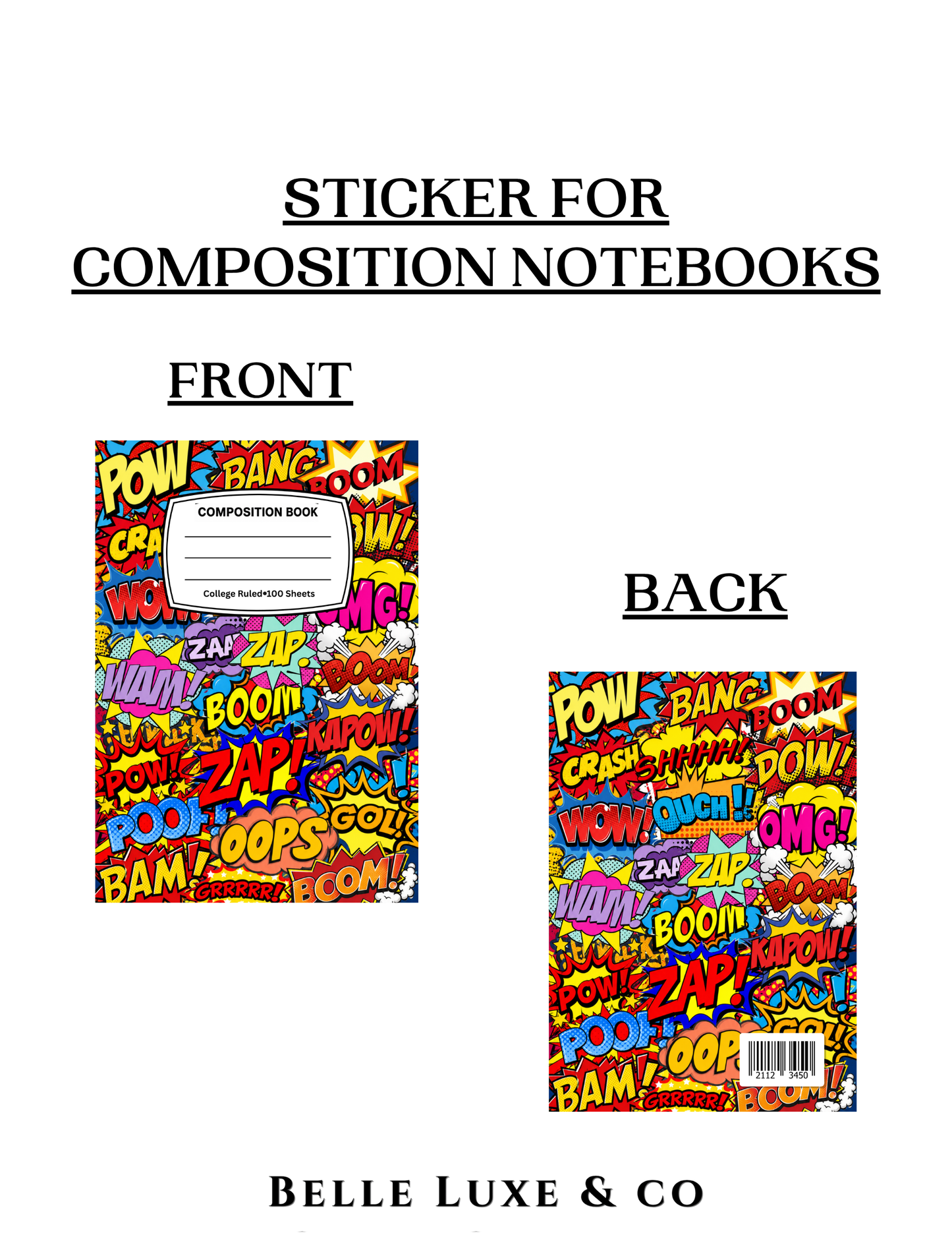 Composition Notebook 5 (Bang Boom)
