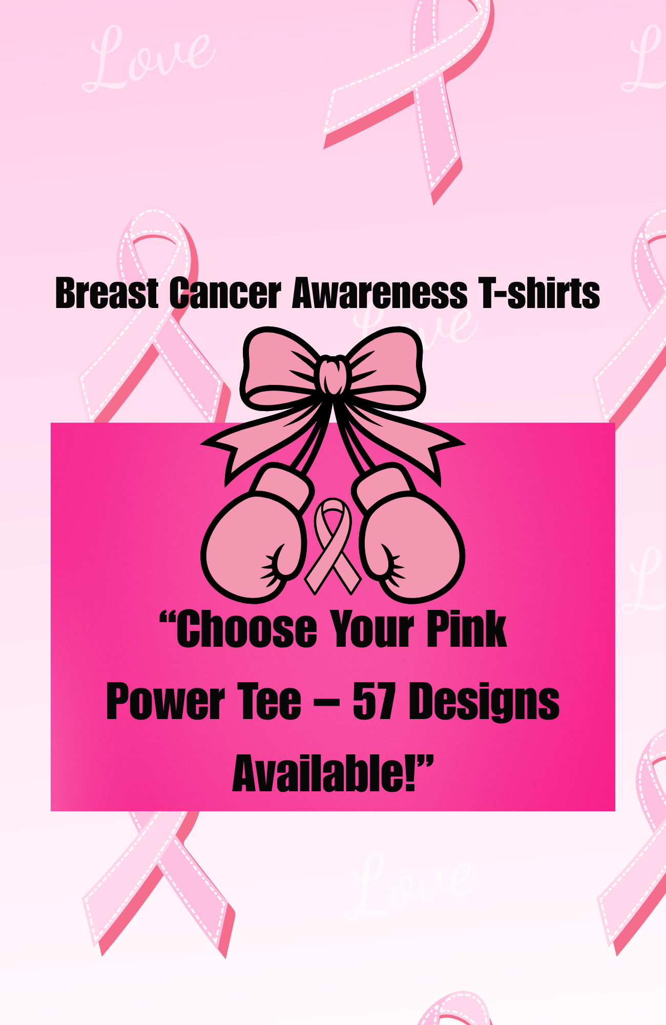 “October is Breast Cancer Awareness Month 💖 Shop our 57 exclusive tees & wear your support proudly! 🎀 #ThinkPink #BelleLuxeAndCo”