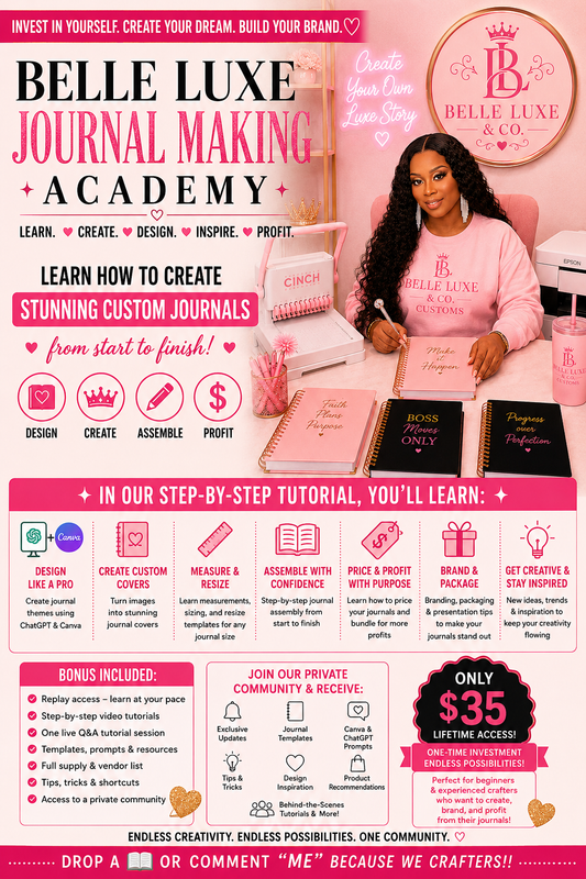 Belle Luxe Journal Making Academy: Create, Design & Profit