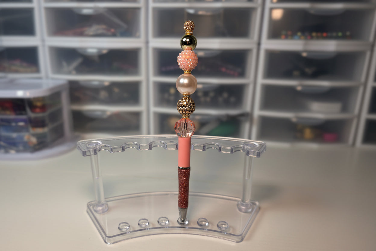 Rose Gold beaded Pen
