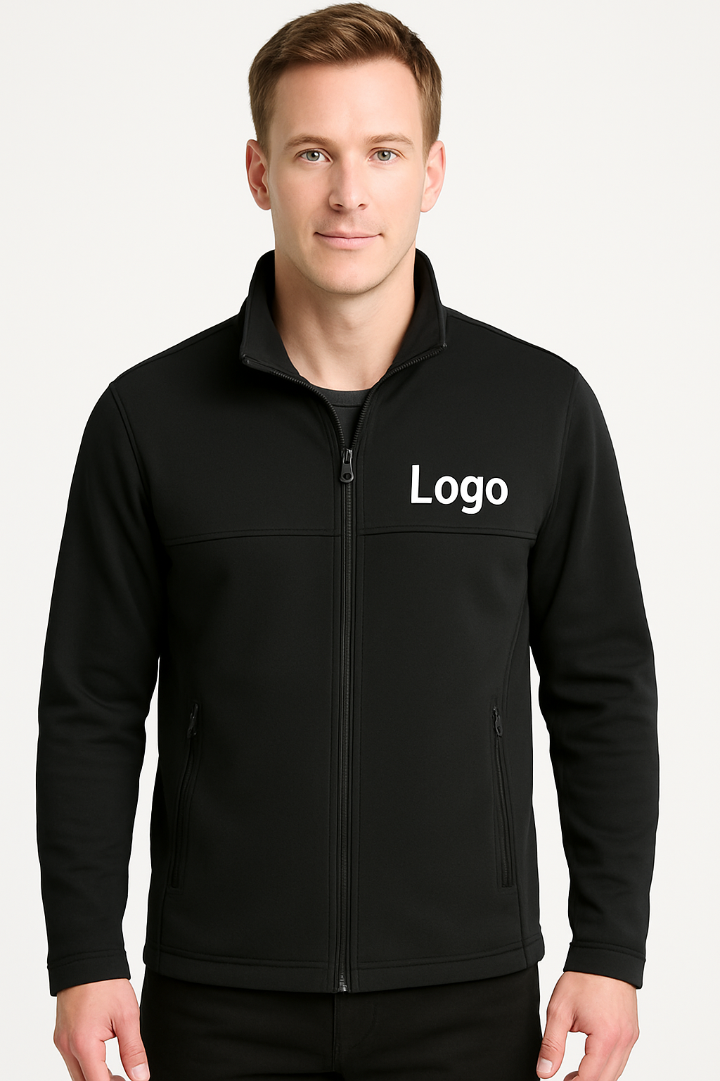 Customized Logo Full-Zip Fleece Jacket